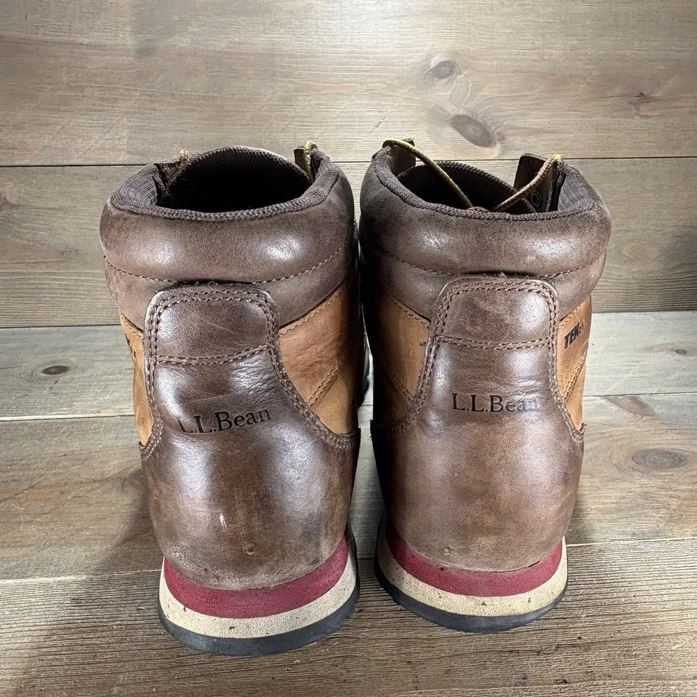 ll bean katahdin mens size 13 shoes brown leather waterproof hiking boots